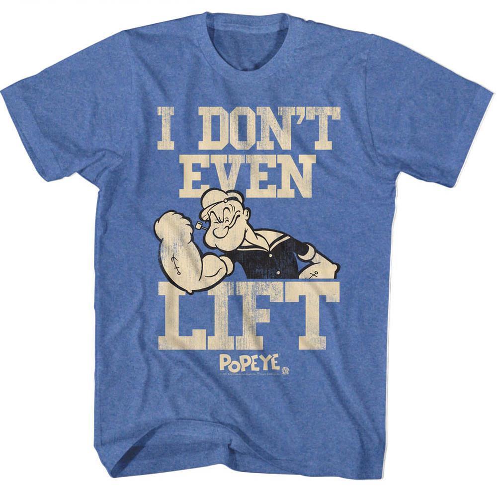 Popeye No Liftin Royal Heather Adult T-Shirt